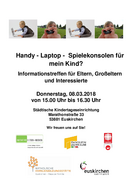 Plakat  Handy-Laptop-Spielekonsolen für mein Kind
