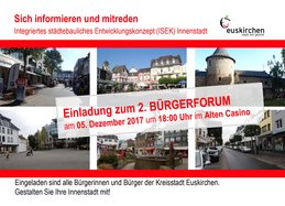 Einlaungskarte zum 2. Bürgerforum am 5. Dezember 2017