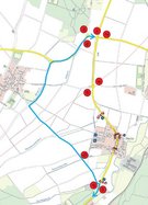 Umleitung Rheder während der Kanalbaumaßnahme