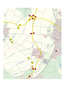 Plan Umleitung Sperrung Ortsdurchfahrt Rheder