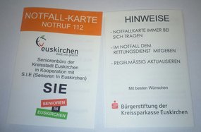 Foto Notfallkarte