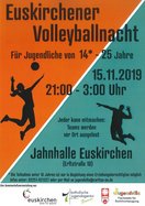 Plakat der Volleyballnacht am 15.11.2019