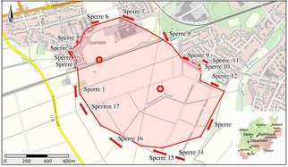 Absperrbereich Bombenfunde 10.11.2020