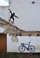 kuenstlerisch gestaltete Hausfassade