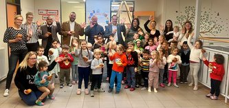 Kinder der Kita Robert-Koch-Straße beim Zuckerfest
