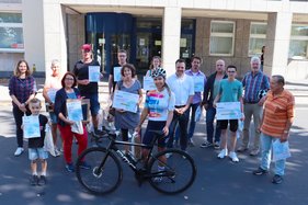 Die fleißigsten Radler waren im Rathaus zu Gast.