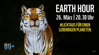 Werbebanner für die Earth hour.