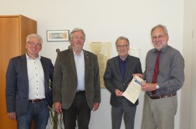 v.l.n.r. Alfred Jaax, Kai Brüggemann, Dr. Uwe Friedl, Karl Albert Schmitz
